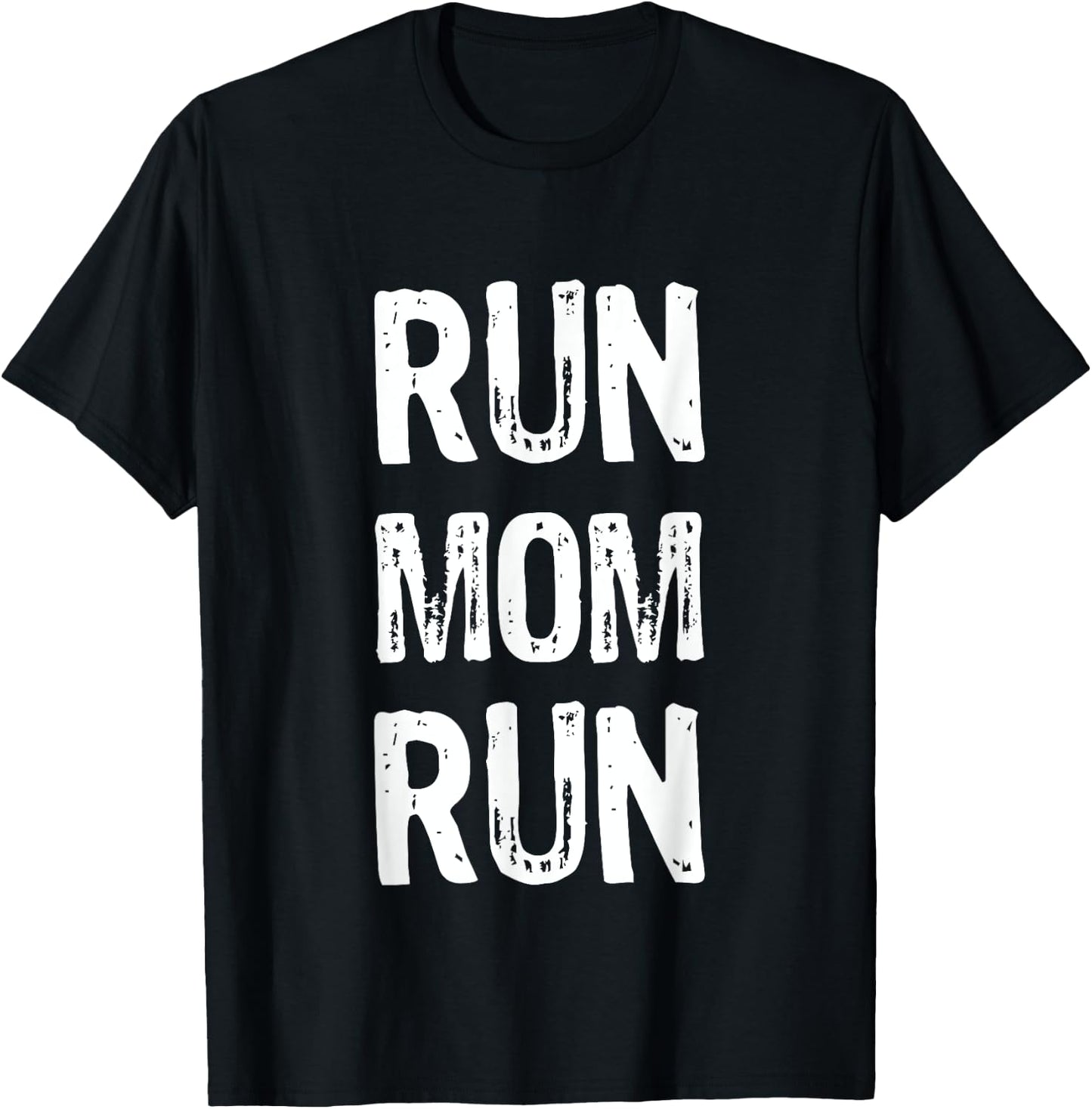 Run Mom Run Marathon Spectator T Shirt T-Shirt - T-Shirt | Black