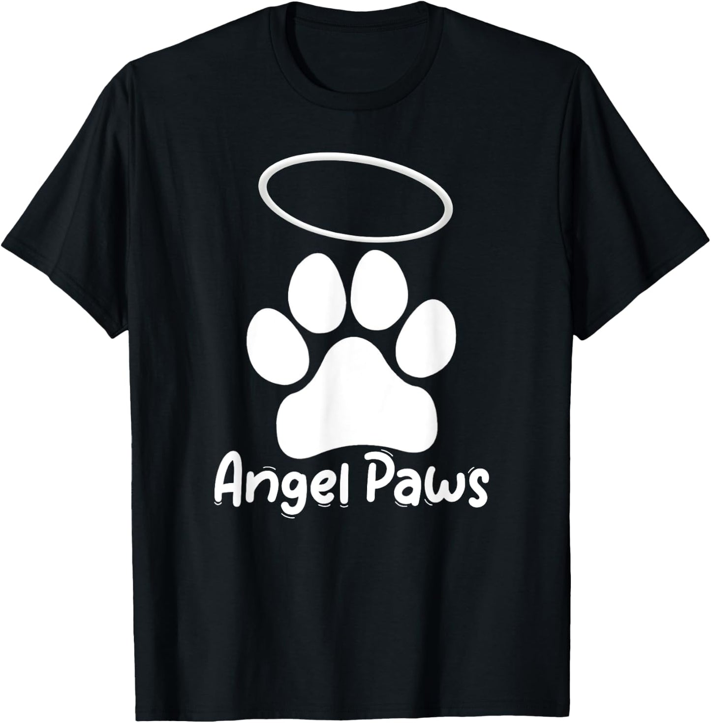 Halo Dog "Angel Paws" Christ Dog Lovers T-Shirt - T-Shirt | Black