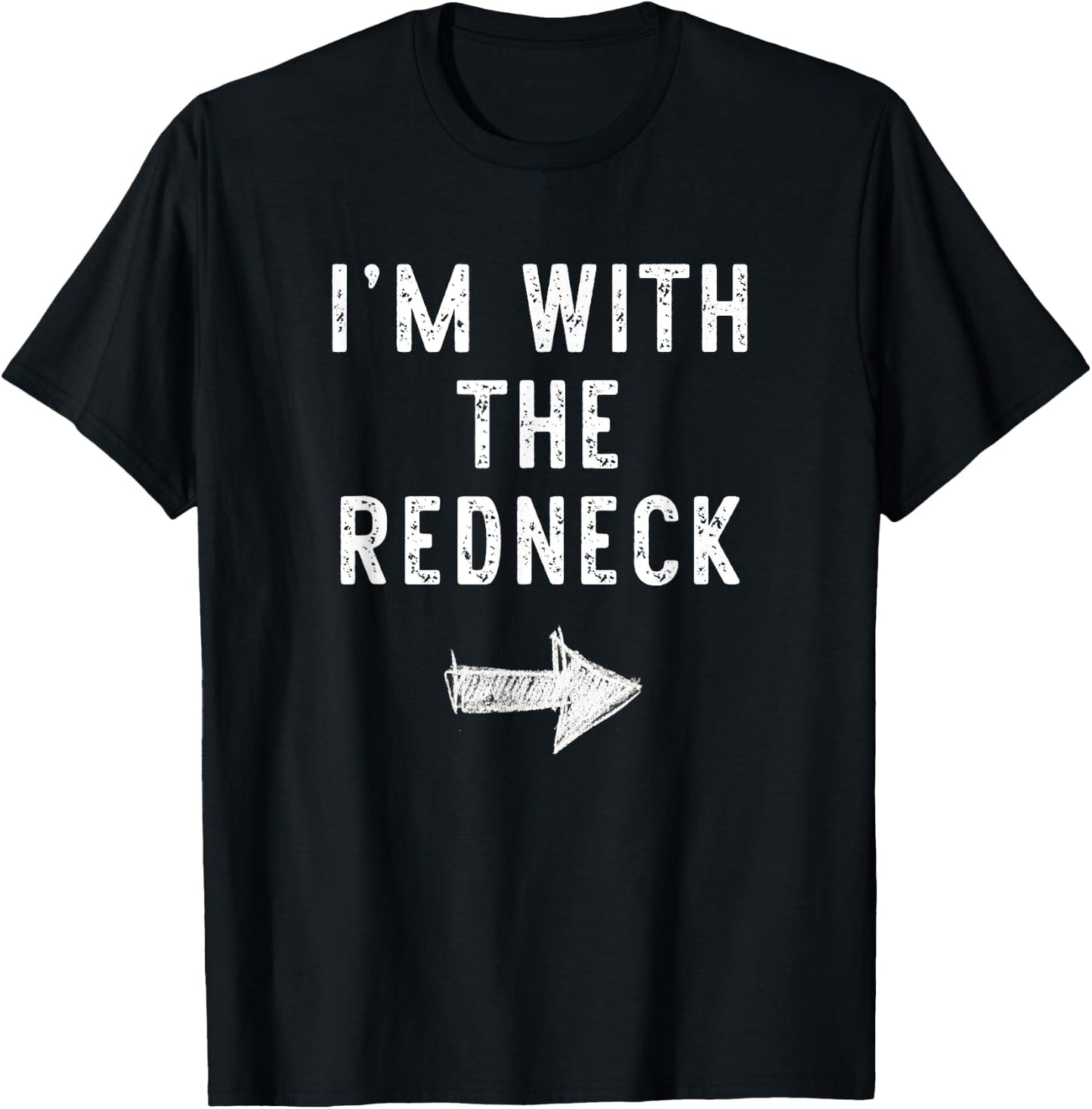 I'm With The Redneck Costume Halloween Matching Couple T-Shirt - T-Shirt | Black