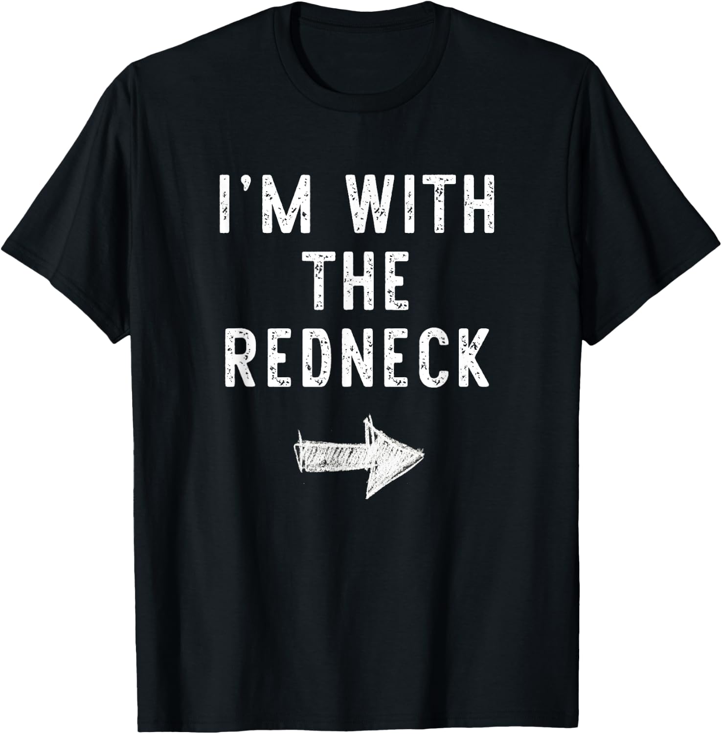 I'm With The Redneck Costume Halloween Matching Couple T-Shirt - T-Shirt | Black