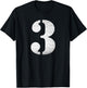 Die Zahl 3 | Ein Design mit der Zahl drei T-Shirt - T-Shirt | Black