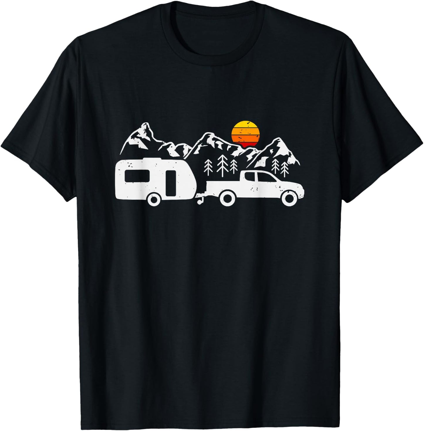 Campervan Camper Caravan , Black, S T-Shirt - T-Shirt | Black