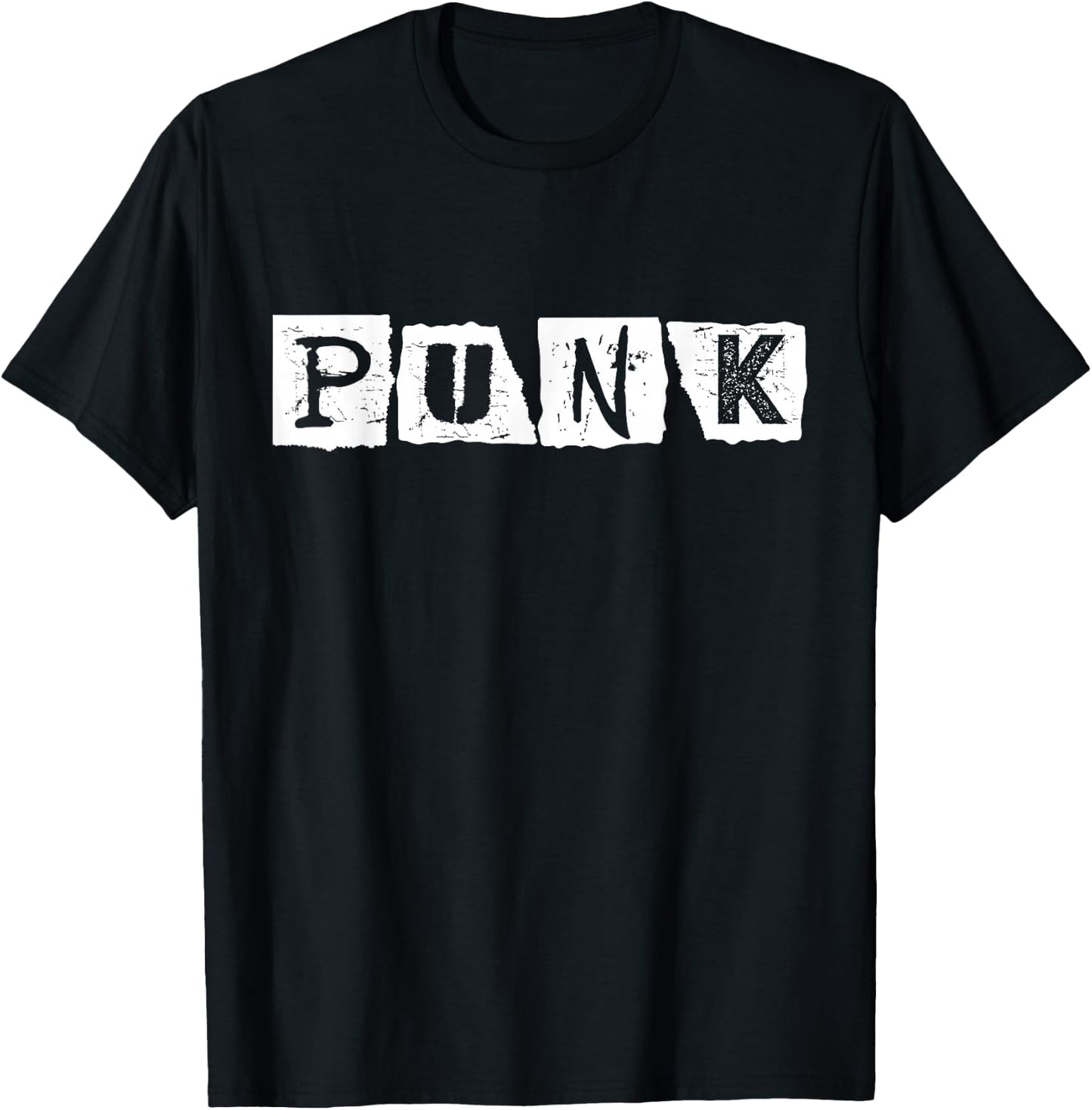 Punk Rock Alternative Musik Retro Distressed Typografie T-Shirt - T-Shirt | Black