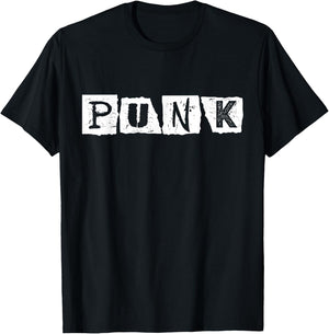 Punk Rock Alternative Musik Retro Distressed Typografie T-Shirt - T-Shirt | Black