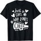 Just A Girl Who Loves Cheer Funny Sport Lover Cheerleading T-Shirt - T-Shirt | Black