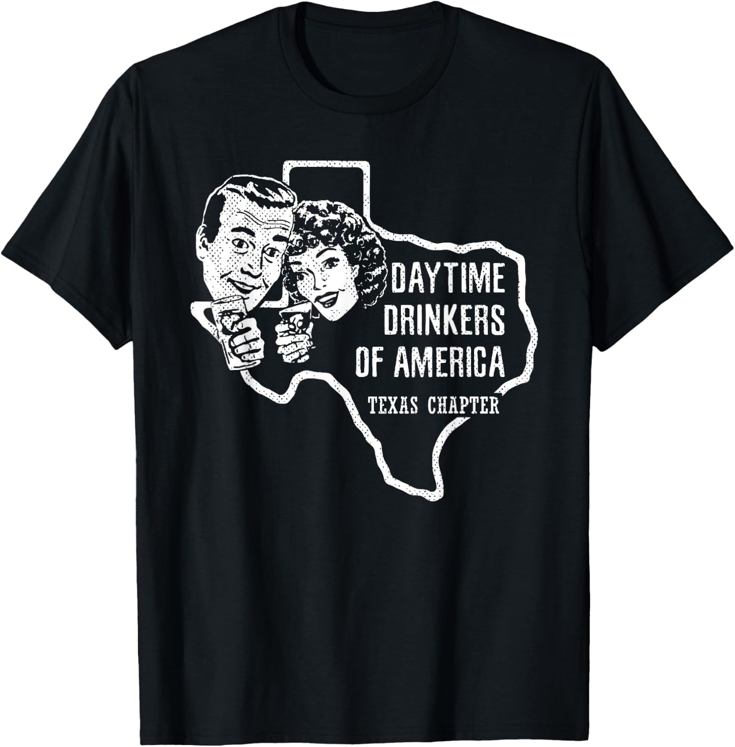 Texas Day Drinkers Shirt Alcohol Beer Wine Drinking Humor T-Shirt - T-Shirt | Black