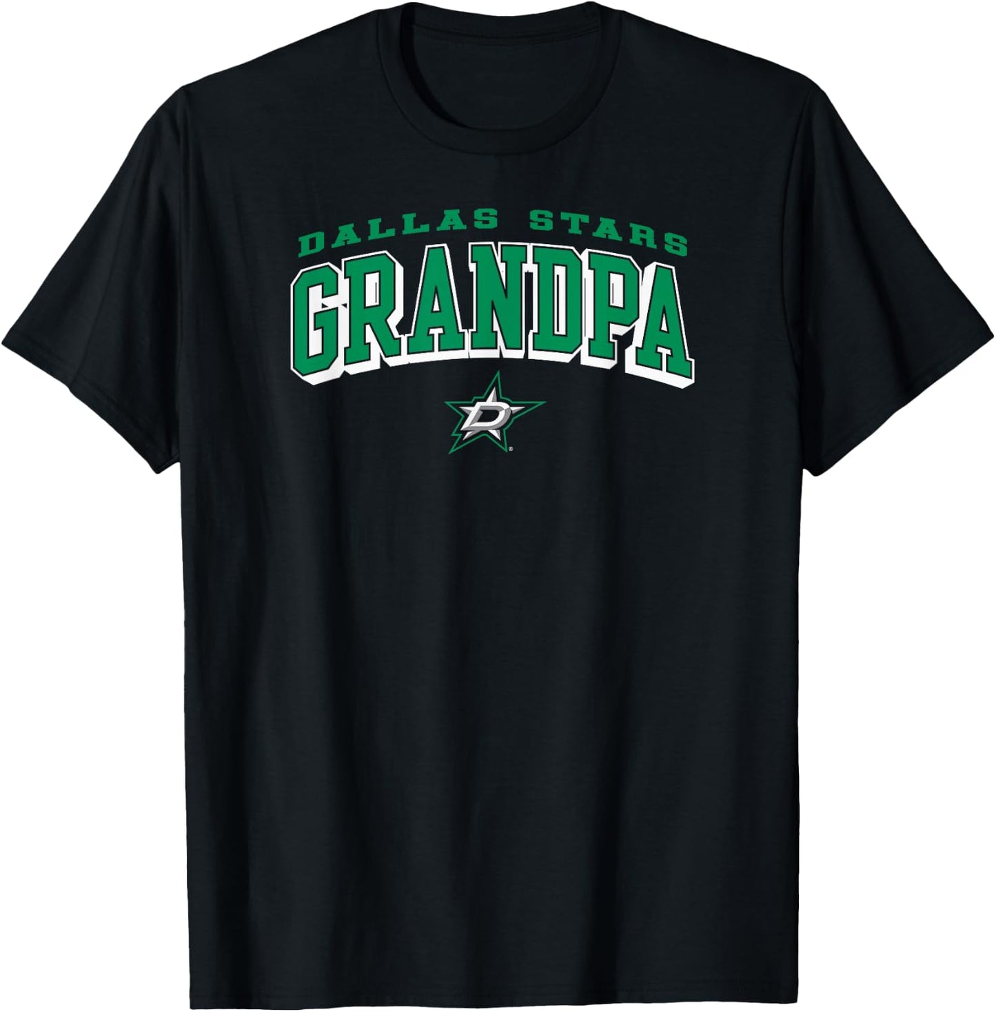 Dallas Stars Grandpa Arch Black NHL Officially Licensed T-Shirt - T-Shirt | Black