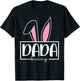 Funny Dada Bunny Happy Easter Family Matching T-Shirt - T-Shirt | Black
