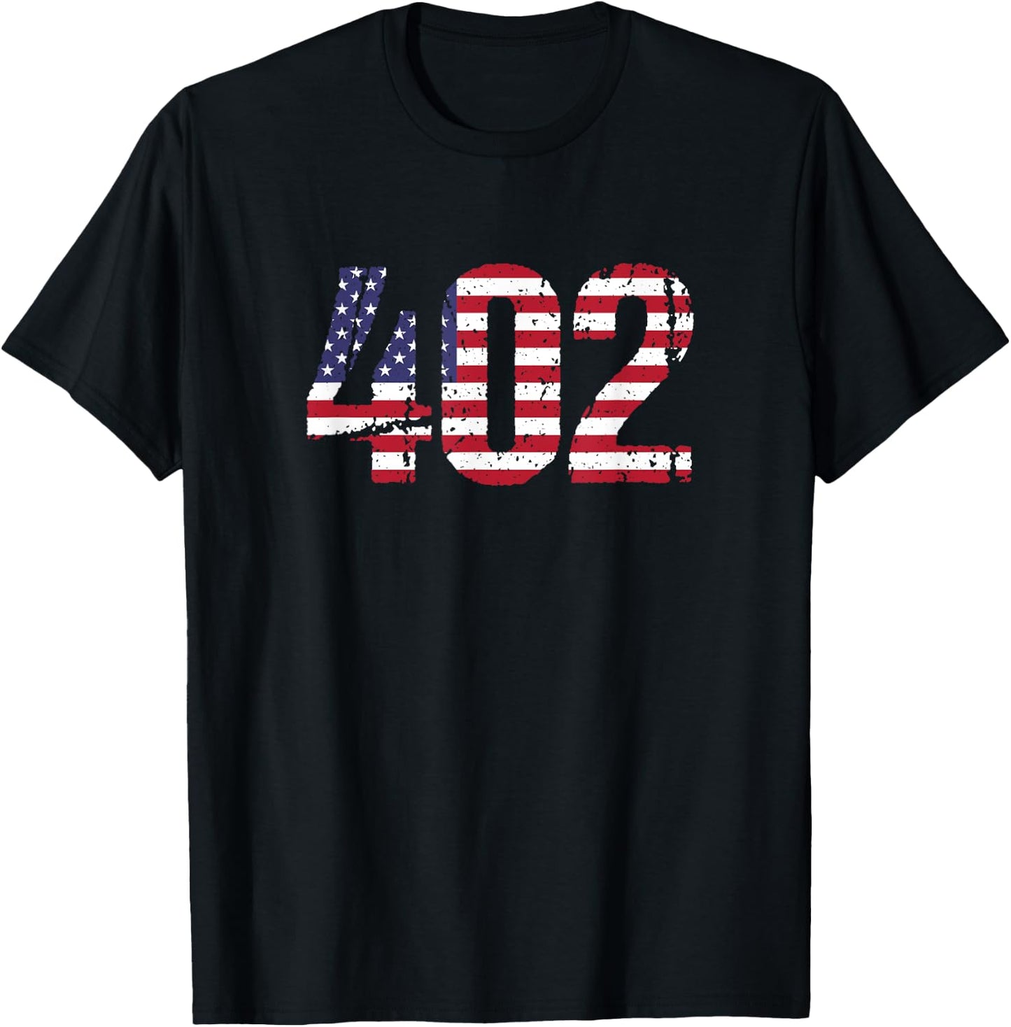 402 Nebraska Area Code T-Shirt - T-Shirt | Black