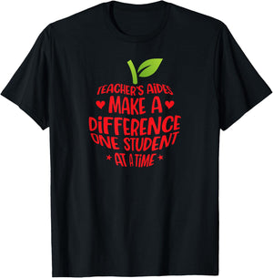 Teacher's Aide Best Teaching Assistant Teacher Aide T-Shirt - T-Shirt | Black