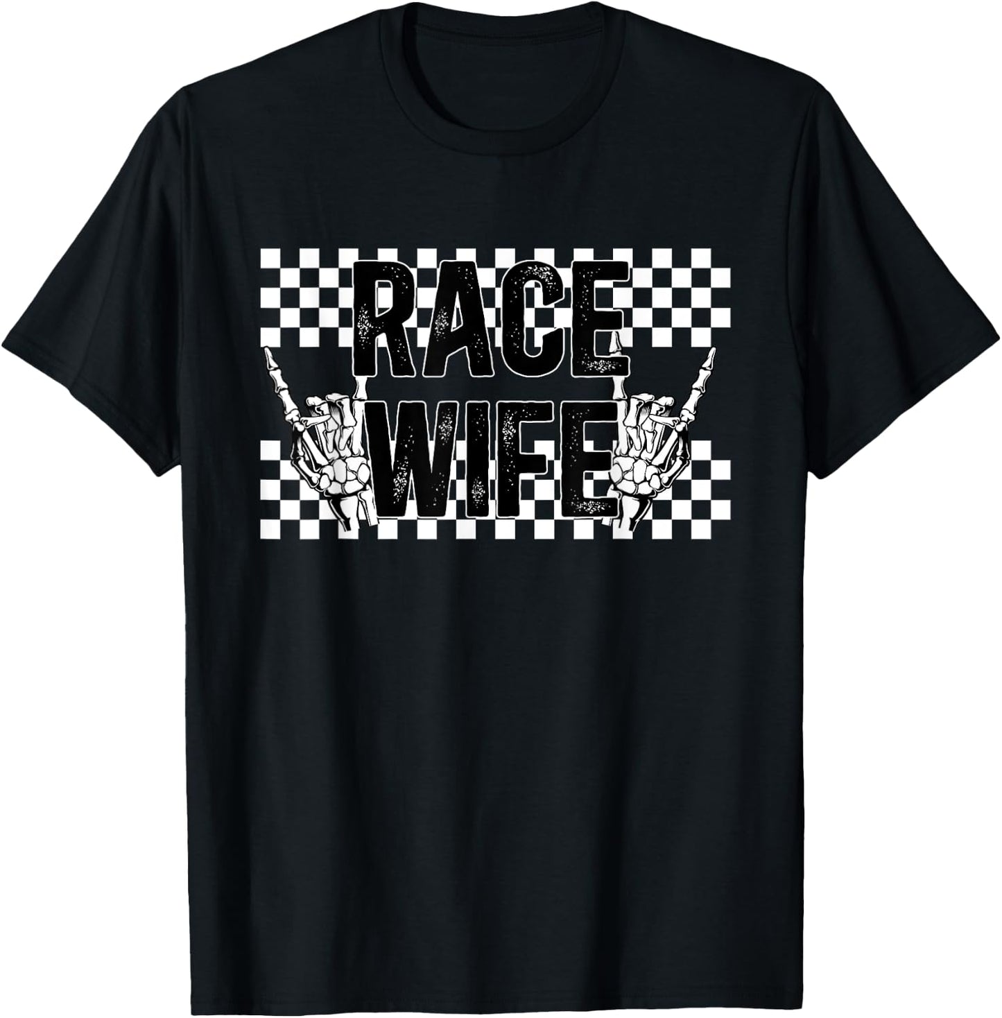 Race Wife Racing Wife Of A Racer Wife T-Shirt - T-Shirt | Black