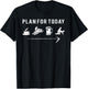 Plan for today cafe snowmobile beer tea T-Shirt - T-Shirt | Black