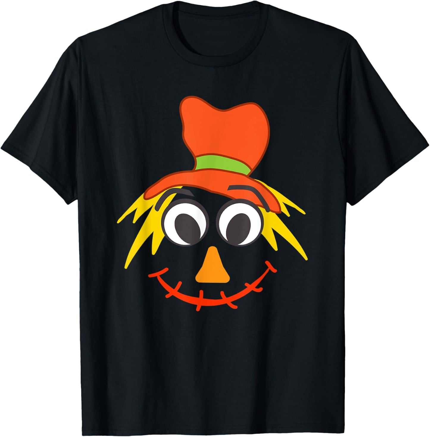 Scarecrow Face - Boys Halloween T-Shirt - T-Shirt | Black