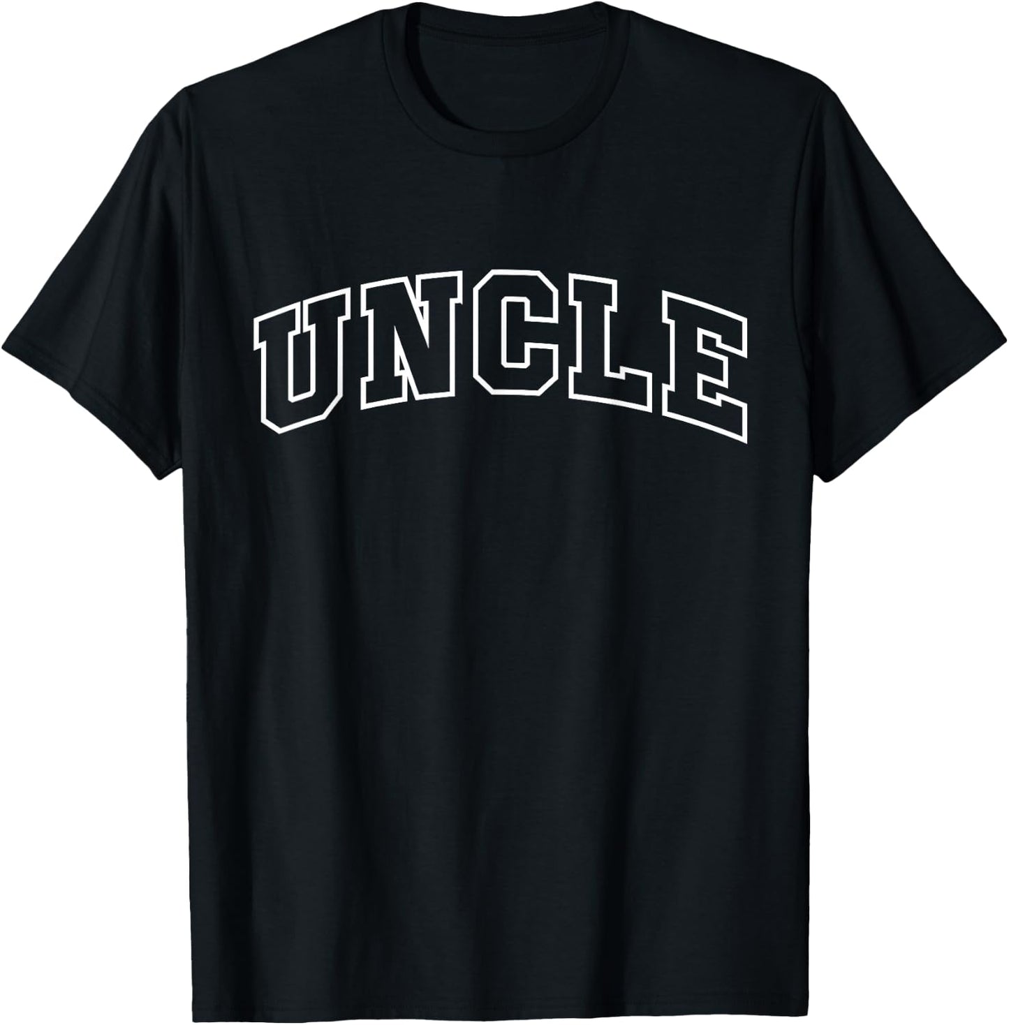 Uncle Funny Athletic Lettering Father's Day T-Shirt - T-Shirt | Black