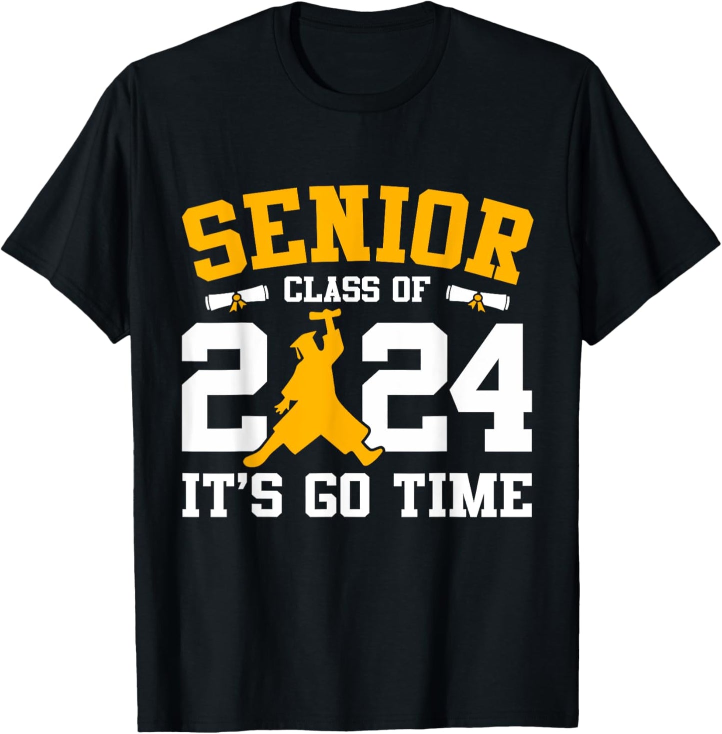 Class Of 2024 Senior 24 Shirt High School Graduation Party T-Shirt - T-Shirt | Black