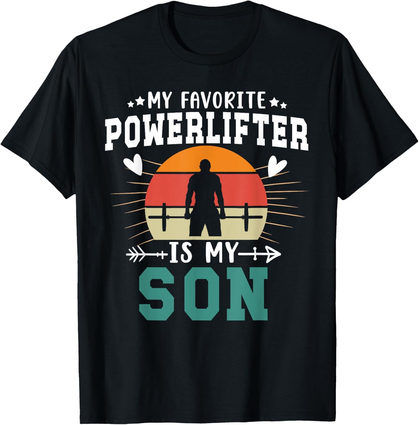 My Favorite Powerlifter Mom Powerlifting Mom T-Shirt - T-Shirt | Black