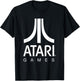Atari Schwarz Adult Retro-Klassisch Kurzarm S T-Shirt - T-Shirt | Black