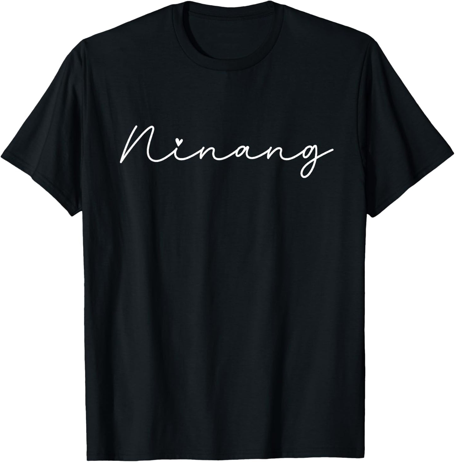 Ninang Godmother Cute Heart Trendy T-Shirt - T-Shirt | Black