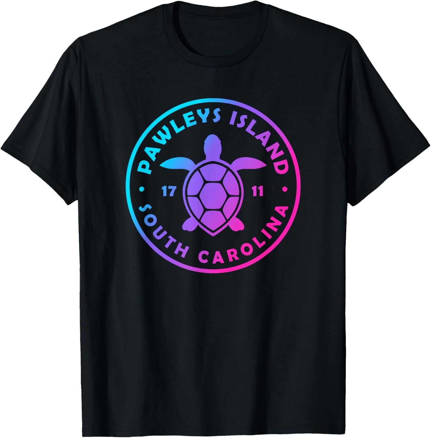 Pawleys Island South Carolina Sea Turtle Tie Dye Souvenir T-Shirt - T-Shirt | Black