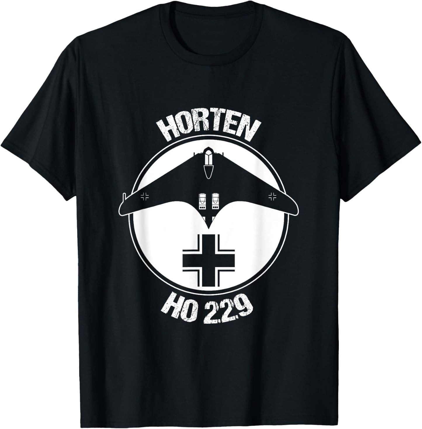 Horten HO 229 Flying Wing Warbird Luftwaffe Balkenkreuz Gift T-Shirt - T-Shirt | Black