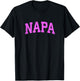 Napa California CA Vintage Athletic Sports Pink Design T-Shirt - T-Shirt | Black