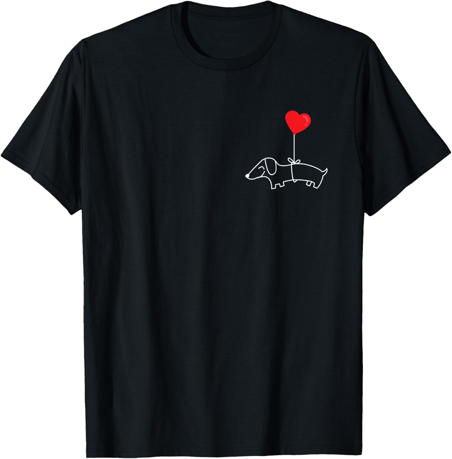 with Dachshund Dacheliebe Heart Dachshund Daggel Dachel, black T-Shirt - T-Shirt | Black