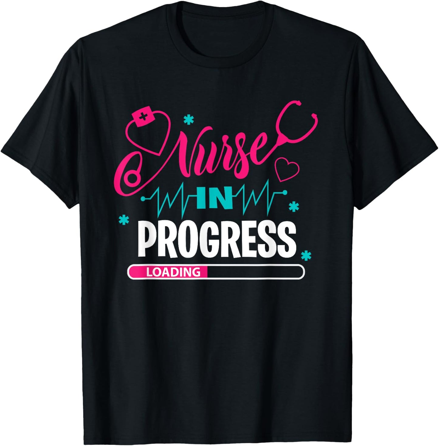 Nurse In Progress Nursing School Student Future Nurse Life T-Shirt - T-Shirt | Black