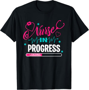 Nurse In Progress Nursing School Student Future Nurse Life T-Shirt - T-Shirt | Black