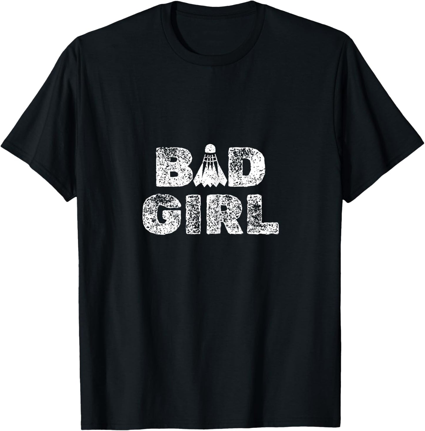 Bad Girl Badminton Flying T-Shirt - T-Shirt | Black