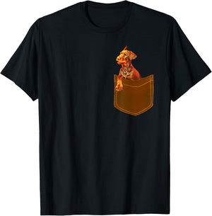 Doberman Shirt - Doberman Puppy in Pocket Women Kids T-Shirt - T-Shirt | Black