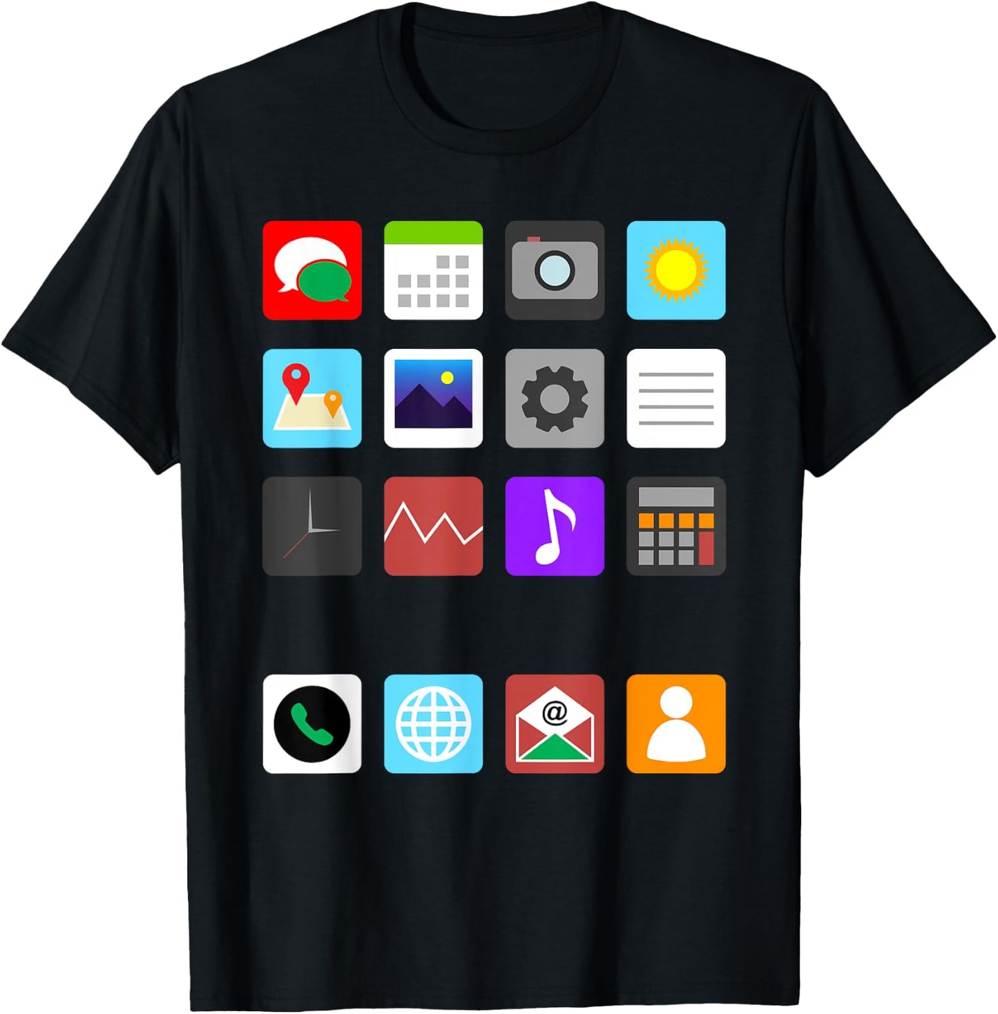 Smartphone Mobile App Cell Phone Costume Halloween Costume T-Shirt - T-Shirt | Black