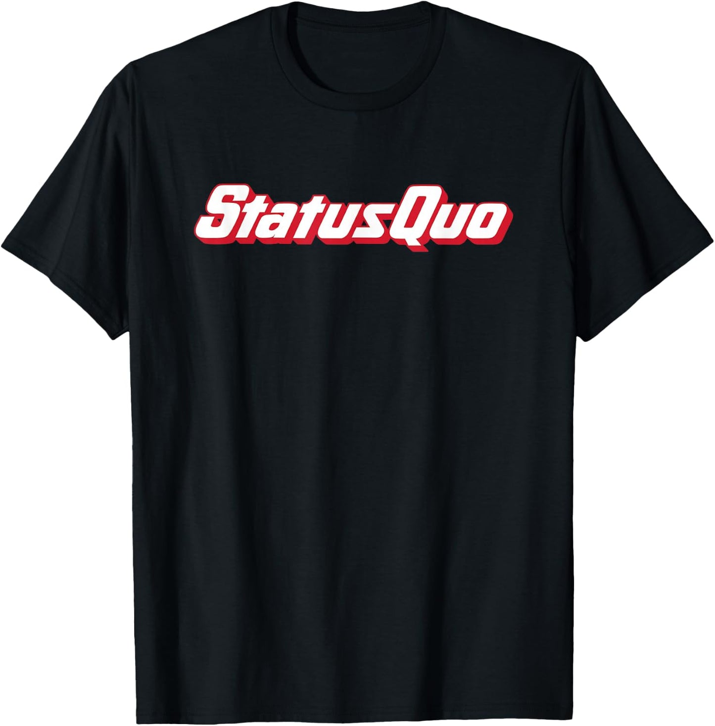 Status Quo Red White Logo T-Shirt - T-Shirt | Black
