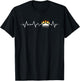 Fierté Ours Battement Cœur Patte Bear Flag T-Shirt - T-Shirt | Black