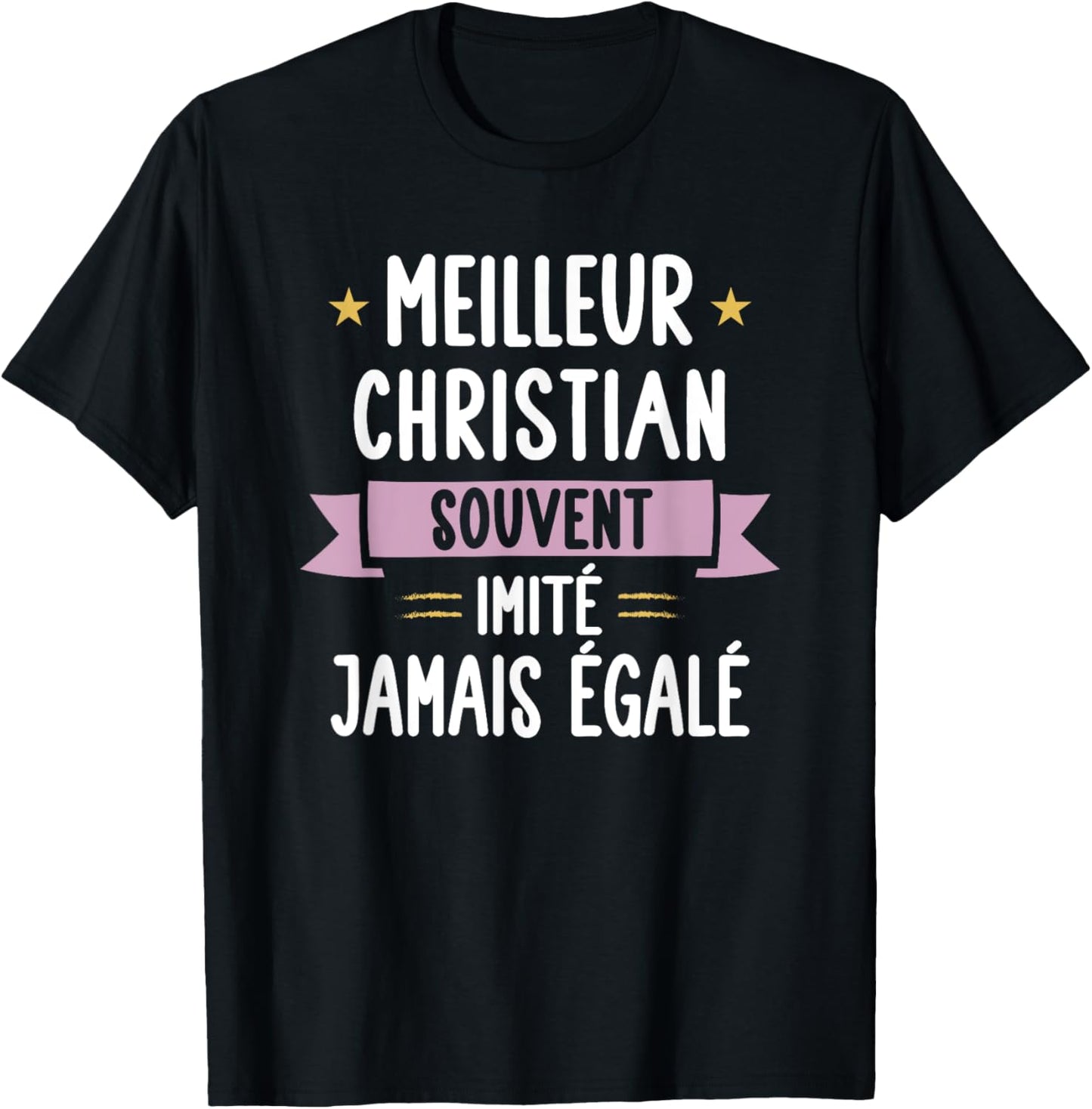 Unique Man Gift Humour Name Personalized Christian , Black, S T-Shirt - T-Shirt | Black