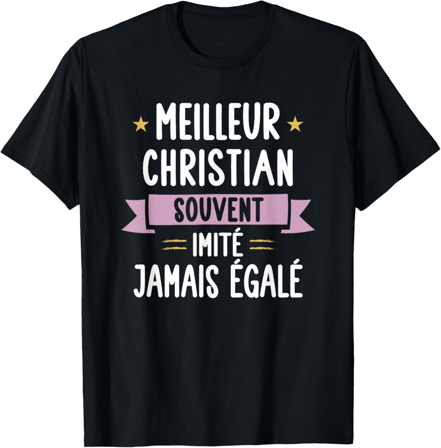 Unique Man Gift Humour Name Personalized Christian , Black, S T-Shirt - T-Shirt | Black
