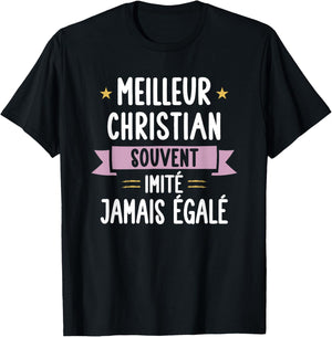 Unique Man Gift Humour Name Personalized Christian , Black, S T-Shirt - T-Shirt | Black