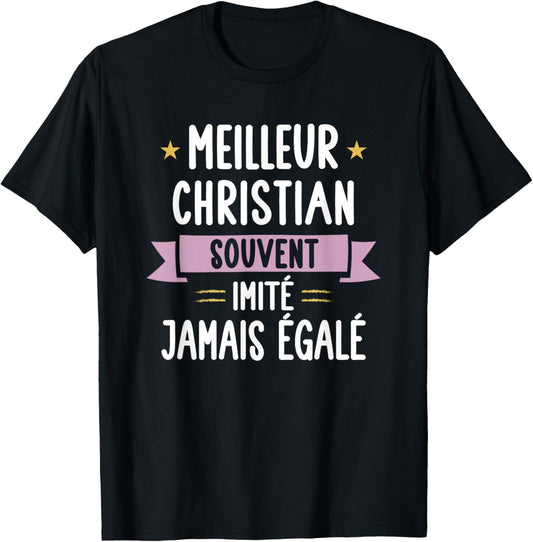 Unique Man Gift Humour Name Personalized Christian , Black, S T-Shirt - T-Shirt | Black
