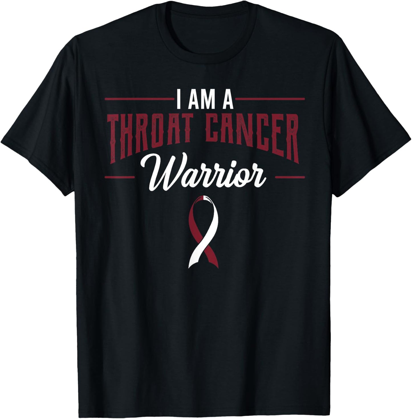 Throat Cancer Warriors Awareness Supporters Pharynx Neck T-Shirt - T-Shirt | Black