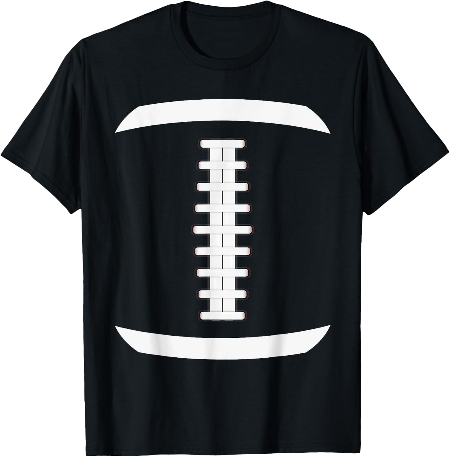 American Football Ball Costume Lace Up Thanksgiving Football T-Shirt - T-Shirt | Black
