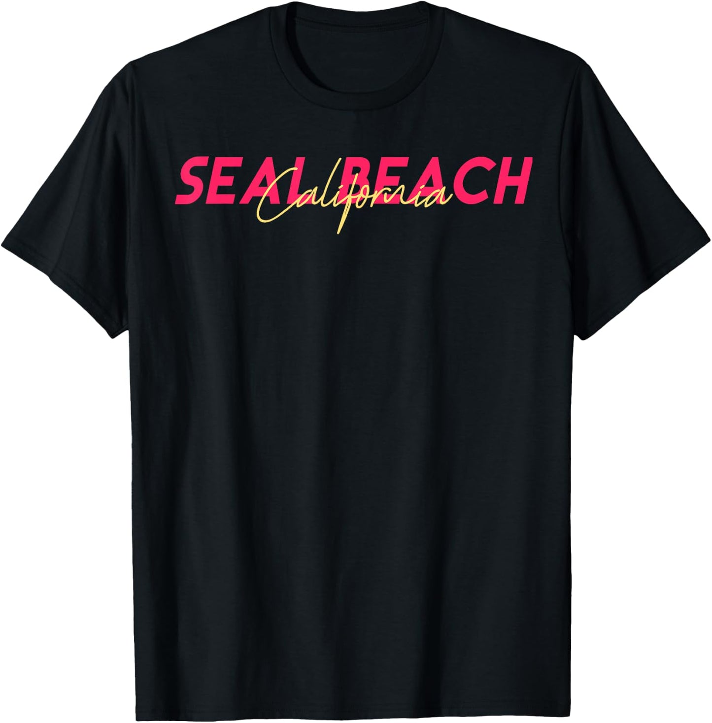 SEAL BEACH California T-Shirt - T-Shirt | Black