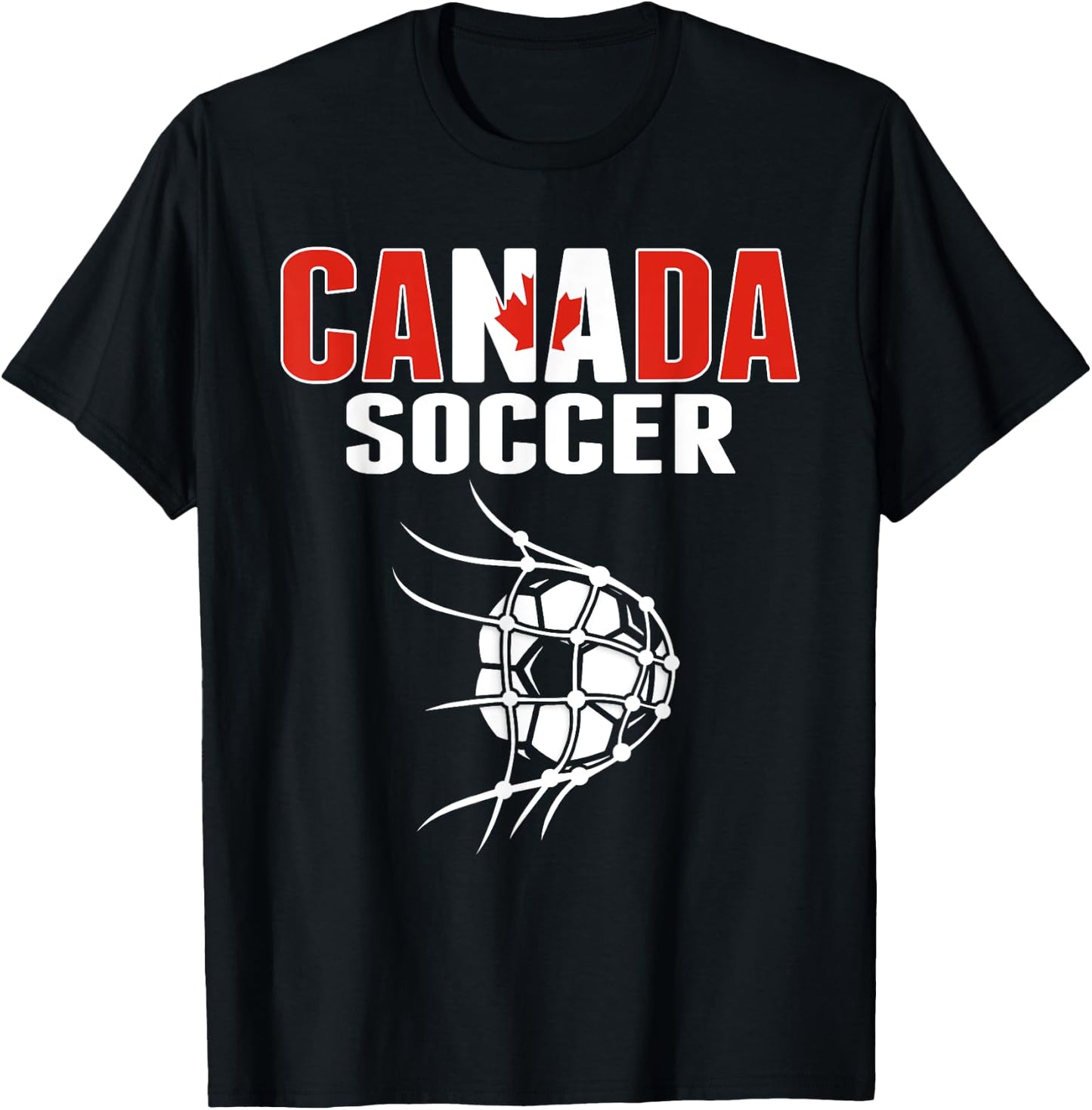 Canada Soccer Fans Jersey - Support Canadian Football Team T-Shirt - T-Shirt | Black