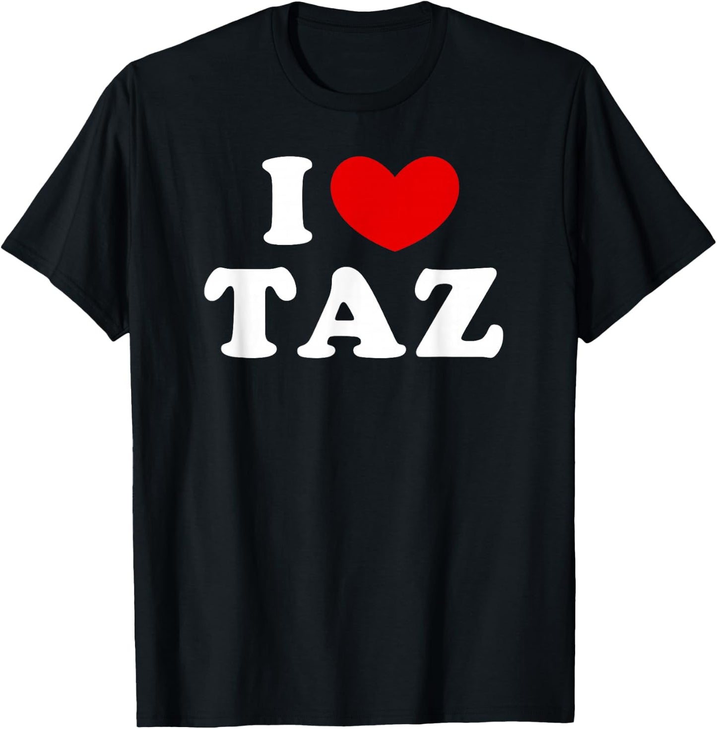 I Love Taz, J'Aime Taz , Black, S T-Shirt - T-Shirt | Black