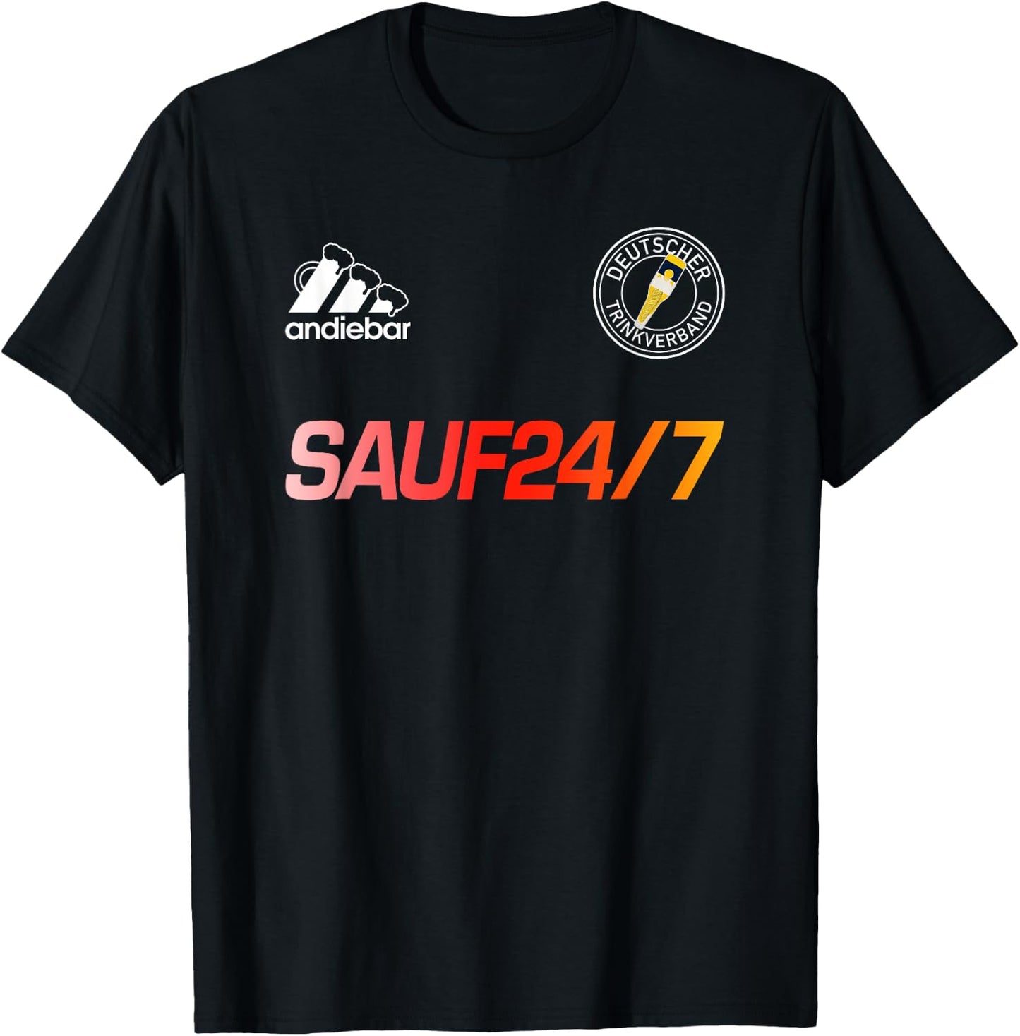 Sauf 24/7 – Soft Jersey X Malle Germany Beer T-Shirt - T-Shirt | Black
