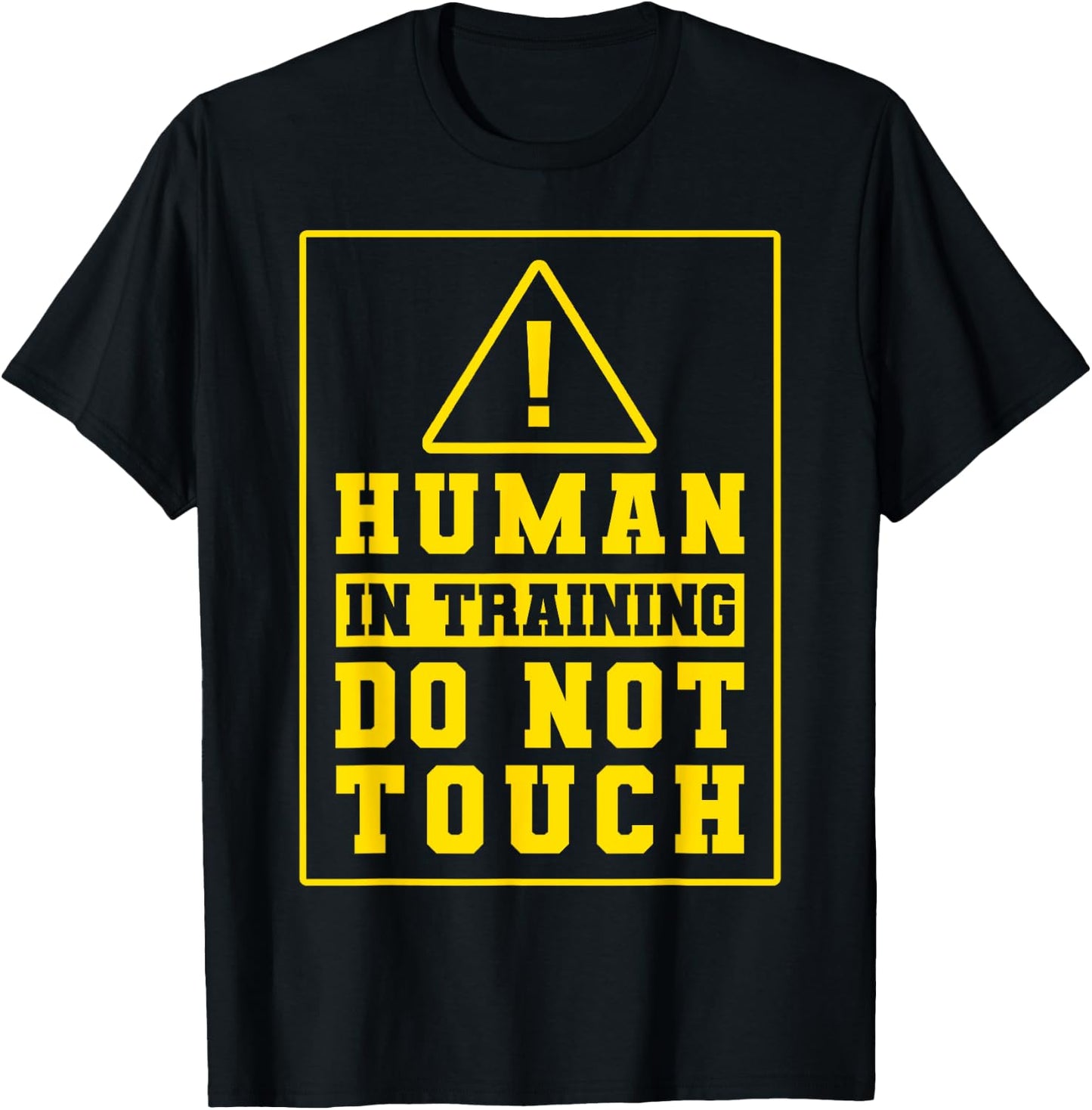Service Dog Trainer Human In Training Do Not Touch Mom Dad T-Shirt - T-Shirt | Black