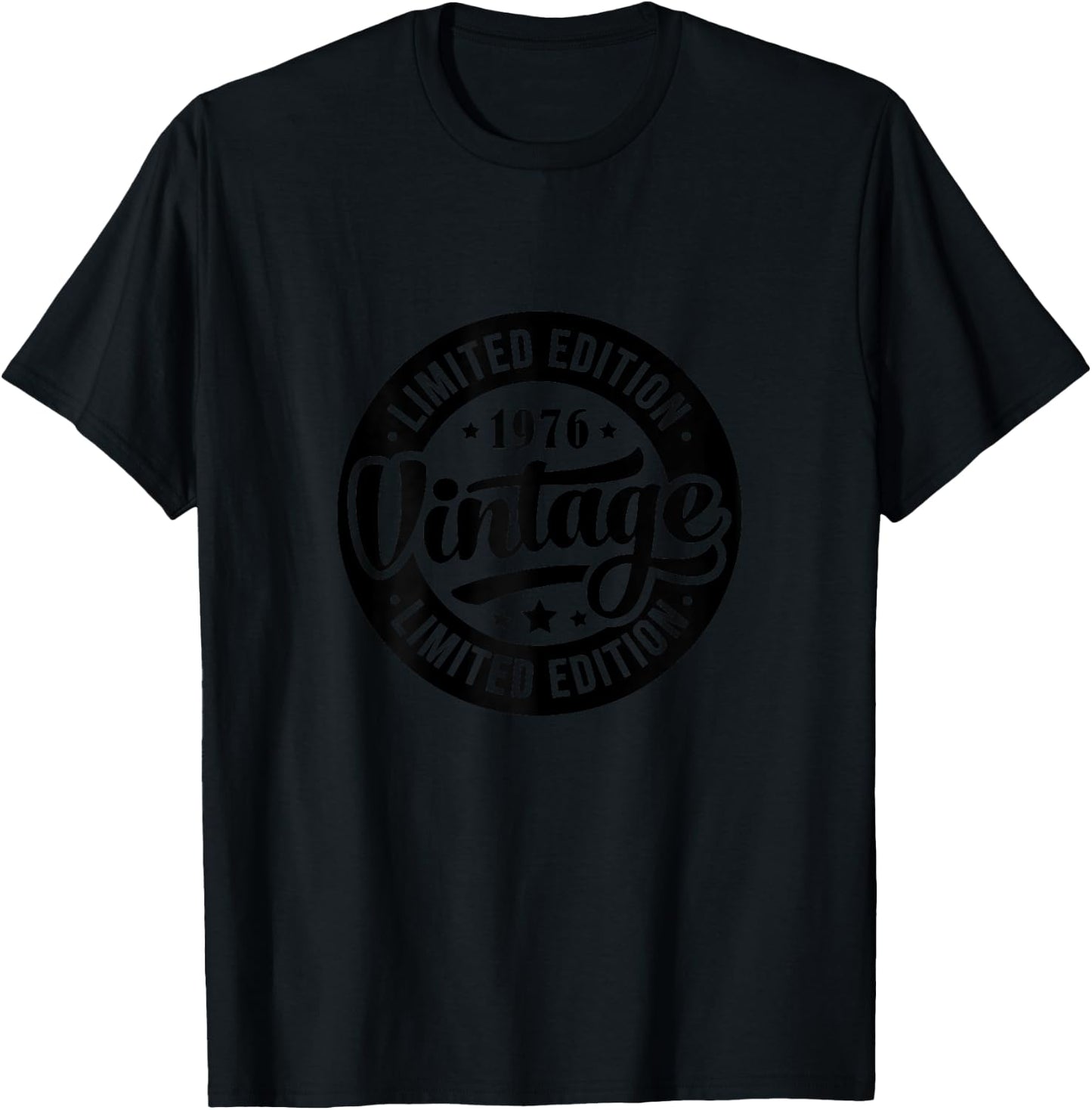 Vintage 1976 T Shirts Retro Funny 1976 Birthday T-Shirt - T-Shirt | Black