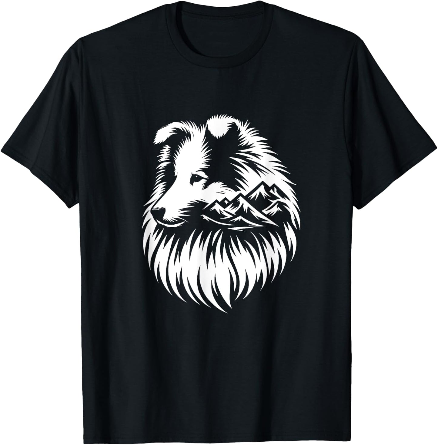 Shetland Shepherd Dog Sheltie Nature Design T-Shirt - T-Shirt | Black