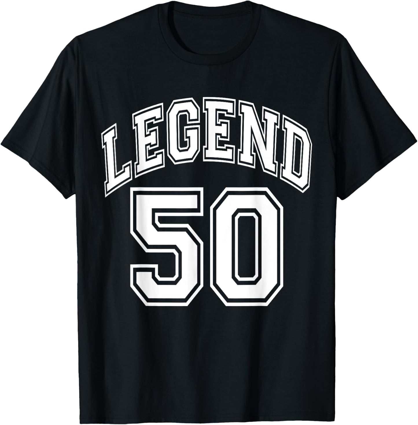 Legend 50 Number Varsity Team - 50th Birthday & 50 Years Old T-Shirt - T-Shirt | Black