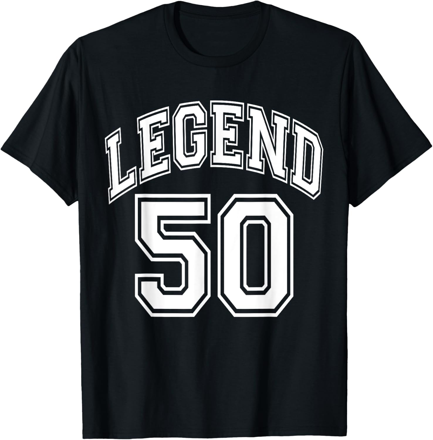 Legend 50 Number Varsity Team - 50th Birthday & 50 Years Old T-Shirt - T-Shirt | Black