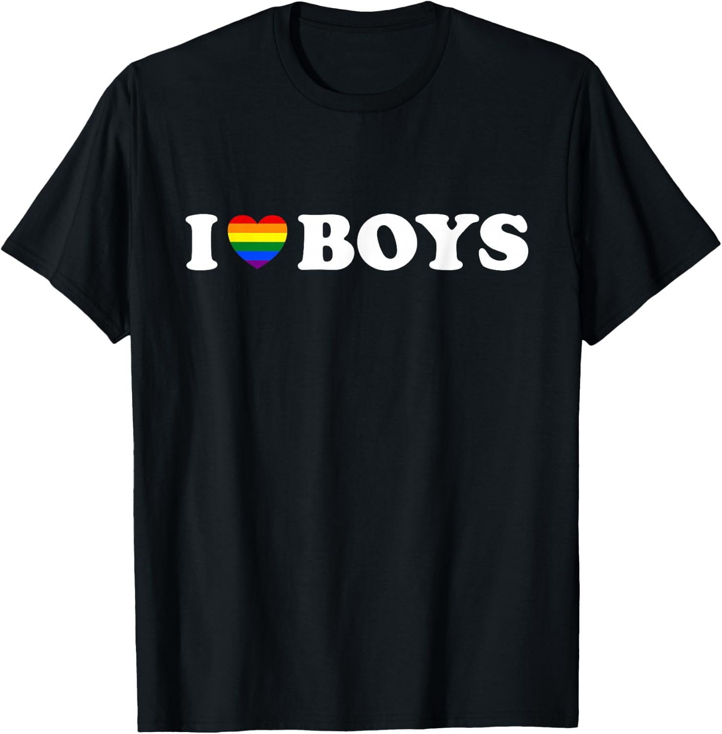 Ich liebe Männer Love Boys Gay Pride Regenbogen Schwulen T-Shirt - T-Shirt | Black