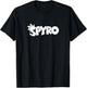 Retro Vintage White Text Video Game Dragon Logo T-Shirt - T-Shirt | Black